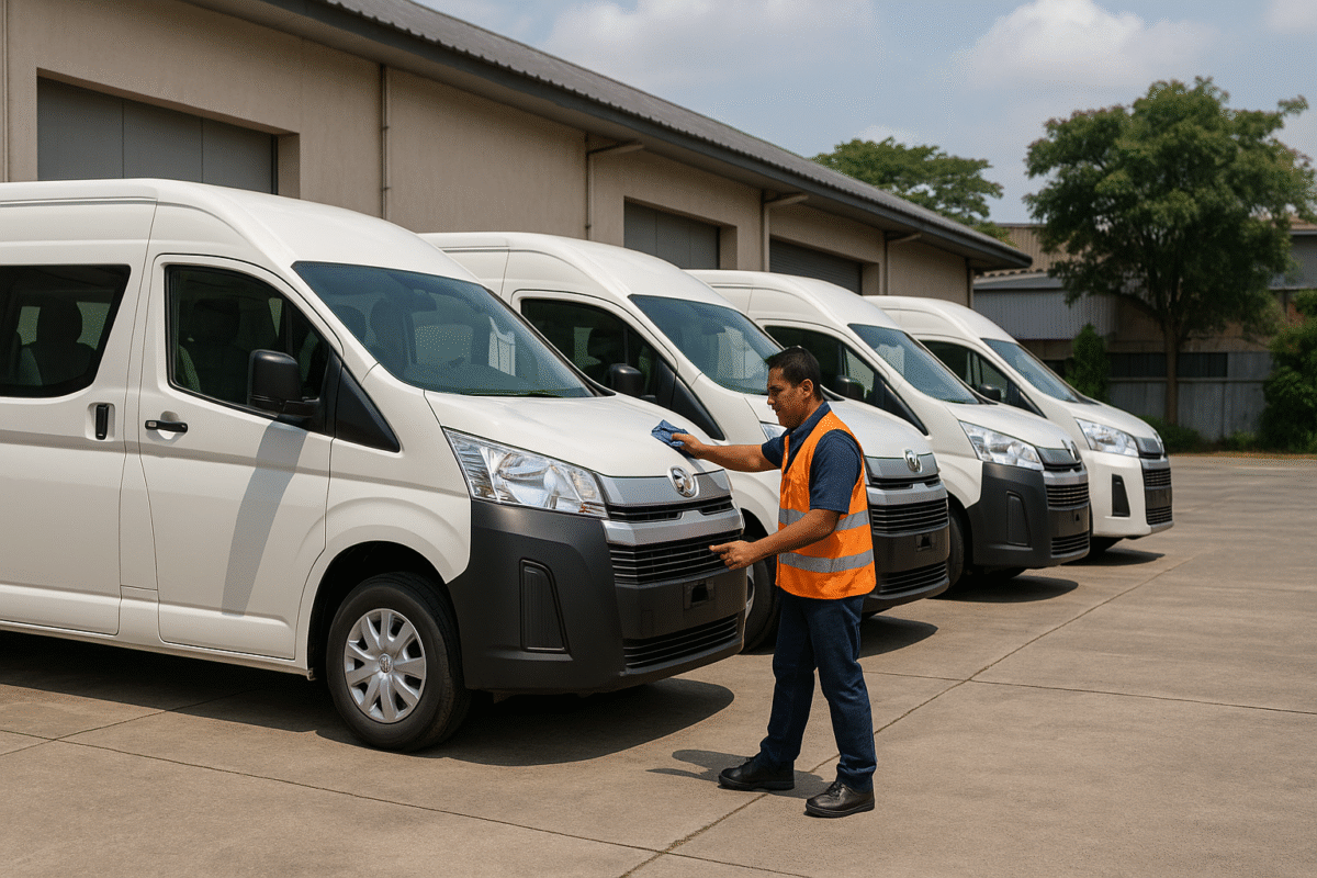 harga sewa Hiace long term terbaru