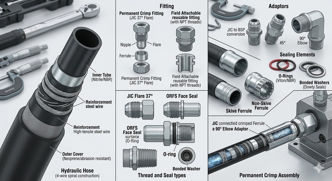 Komponen dalam Hydraulic Hose Assembly